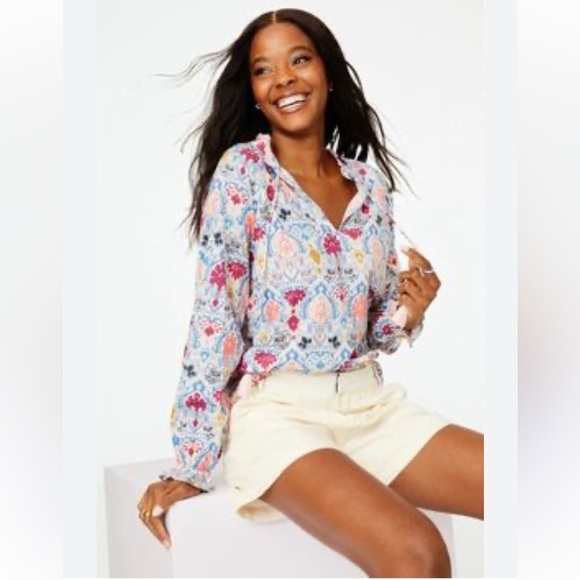 Roller Rabbit Floral Print Women's Top - Picture 1 of 16
